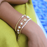 Evil Eye Pearl Beaded Bracelet Set Adjustable Evil Eye Bracelet - Wear with style