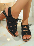 Stylish Block Heel Sandals : With Laces