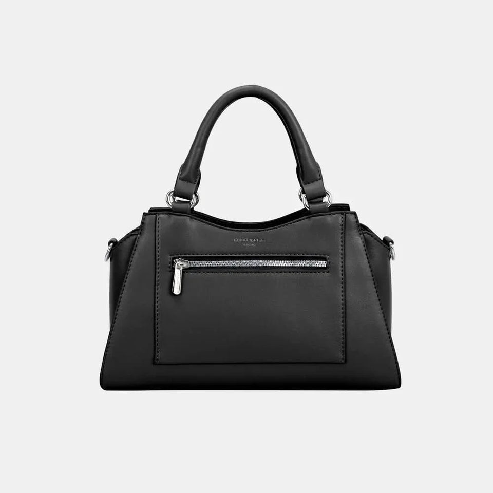 David Jones PU Leather Handbag Sleek Durable Everyday Tote