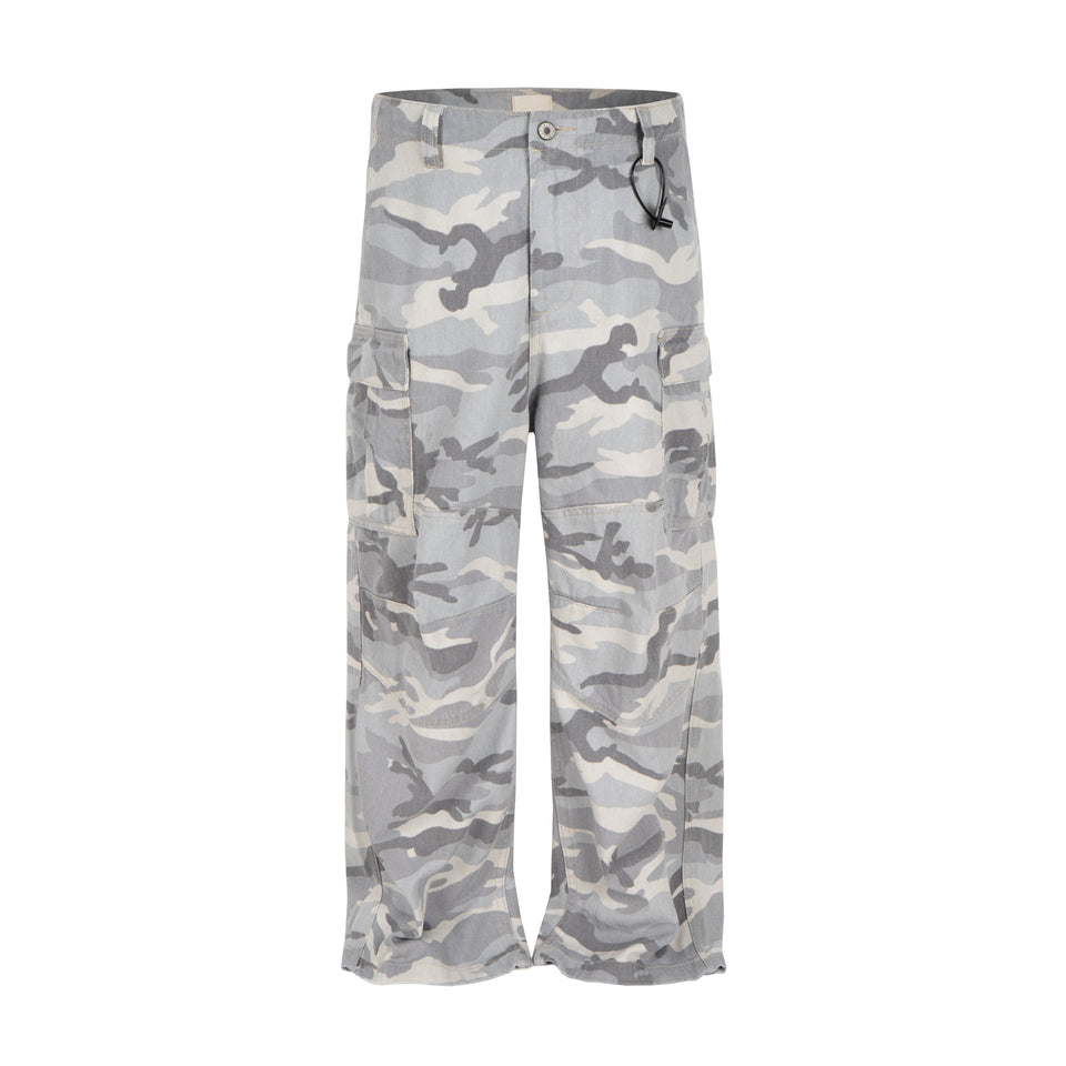 SNOW CAMO CARGO PANTS