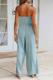 Tied Cutout Tube : Wide Leg Jumpsuit