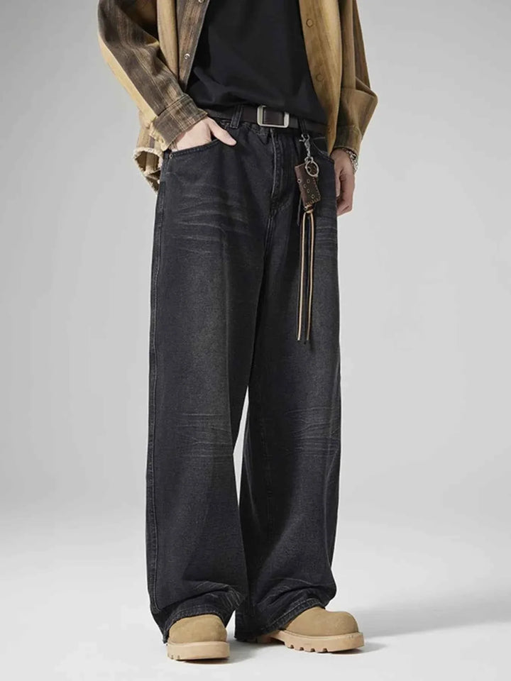 Men's Vintage Wash Loose Fit Jeans