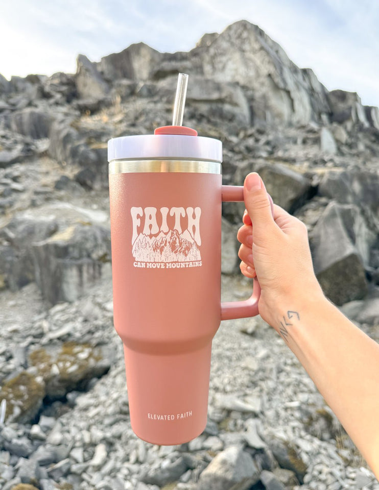 Faith Can Move Mountains 40 oz Tumbler - Wear with style