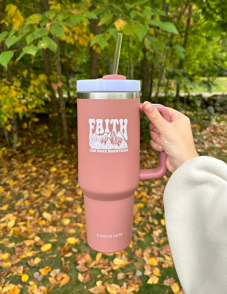 Faith Can Move Mountains 40 oz Tumbler - Wear with style