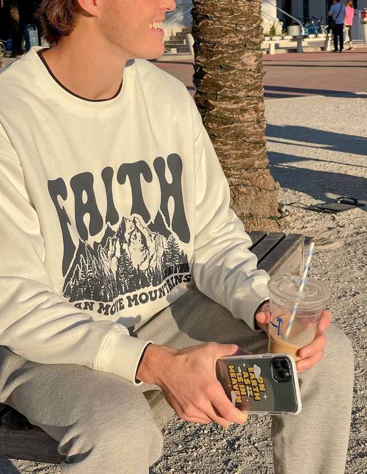Faith Can Move Mountains Unisex Crewneck - Wear with style