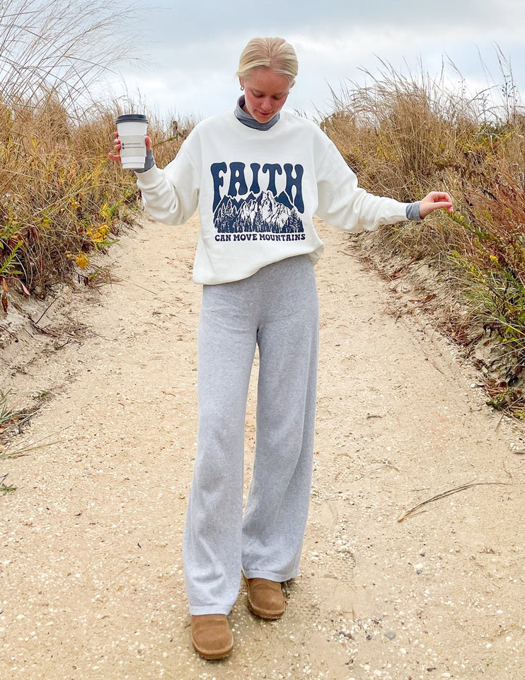 Faith Can Move Mountains Unisex Crewneck - Wear with style