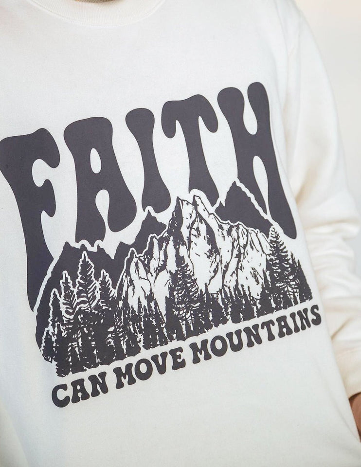 Faith Can Move Mountains Unisex Crewneck - Wear with style