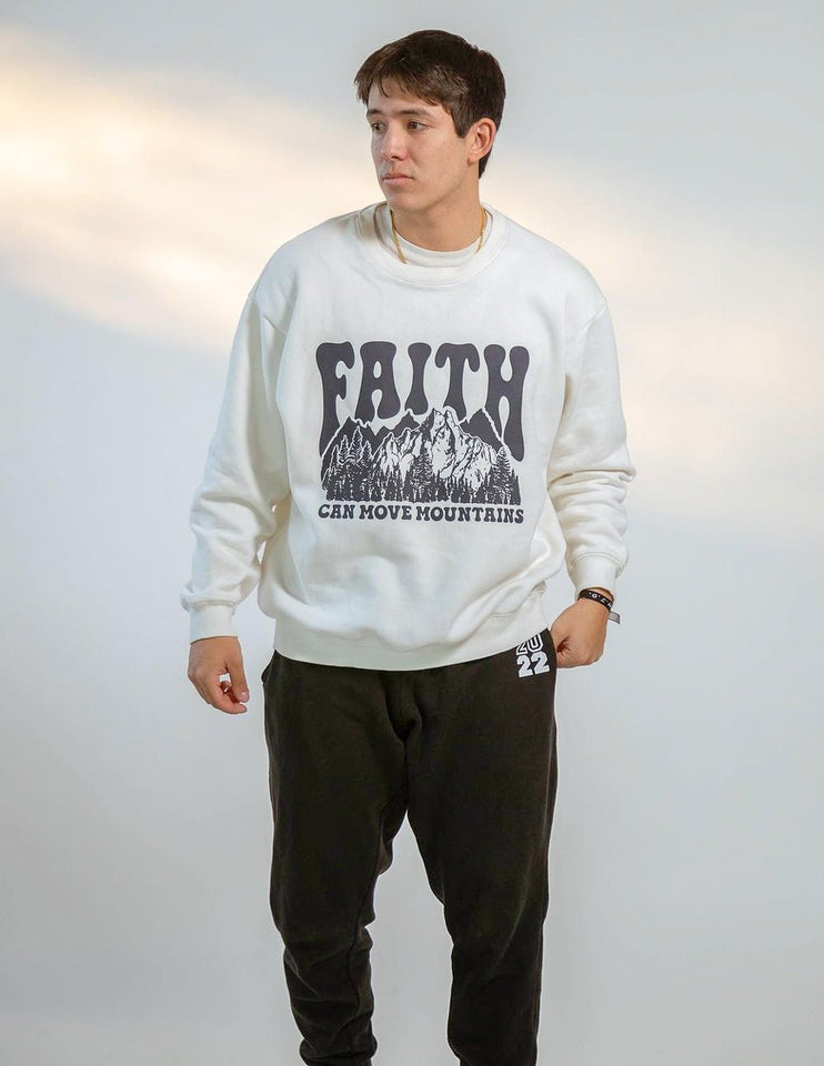 Faith Can Move Mountains Unisex Crewneck - Wear with style
