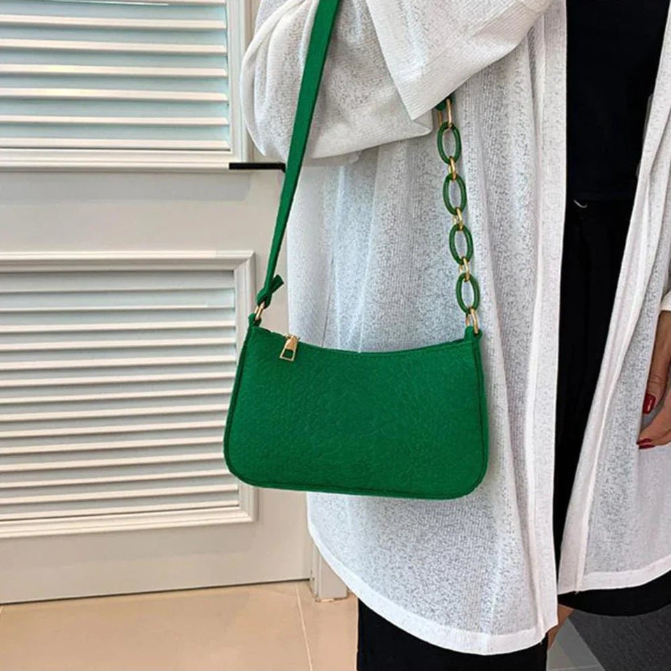 Fashion Felt Cloth Pattern Shoulder Bags - Wear with style