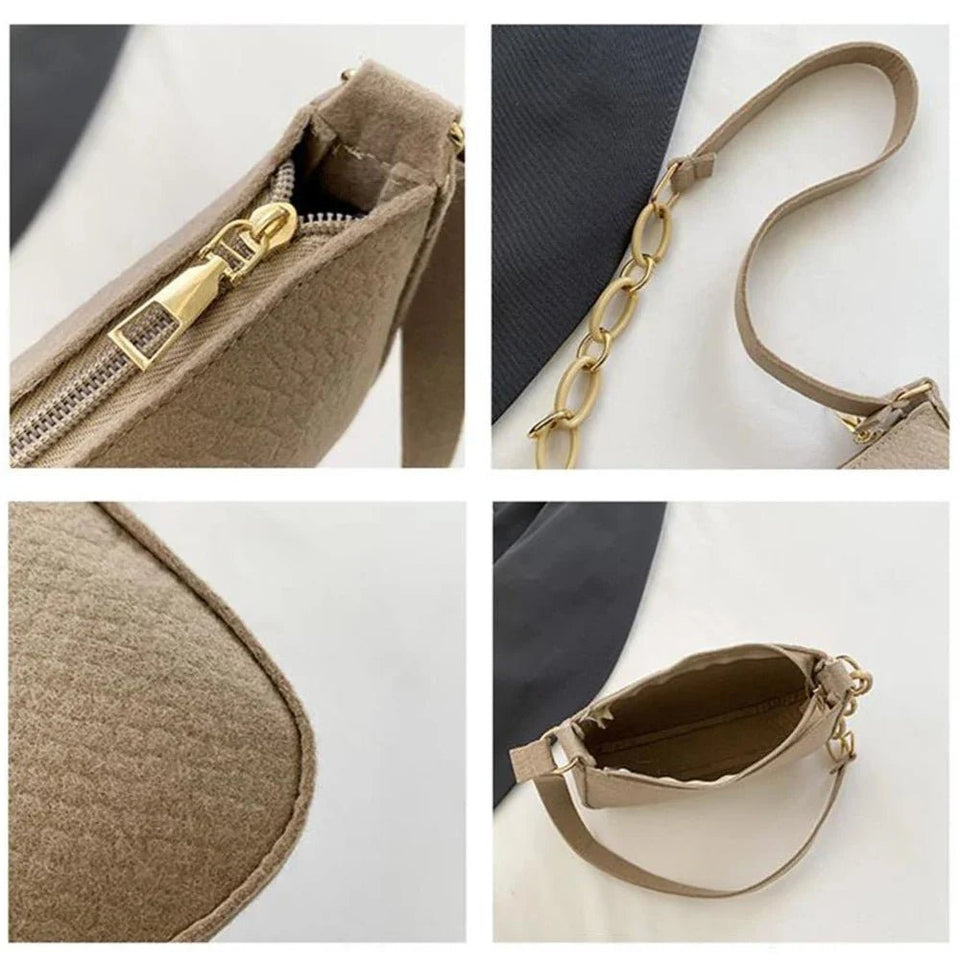 Fashion Felt Cloth Pattern Shoulder Bags - Wear with style