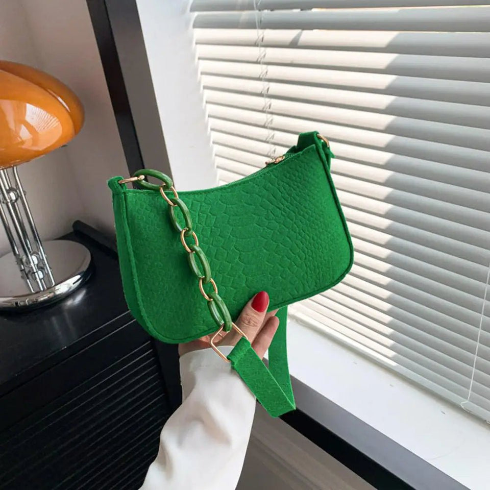 Fashion Felt Cloth Pattern Shoulder Bags - Wear with style
