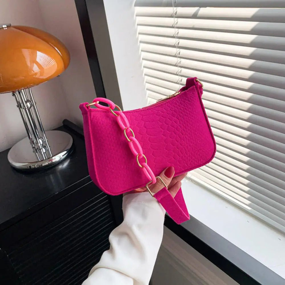 Fashion Felt Cloth Pattern Shoulder Bags - Wear with style