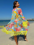 Feely tassel drape three piece swimsuit set - Wear with style