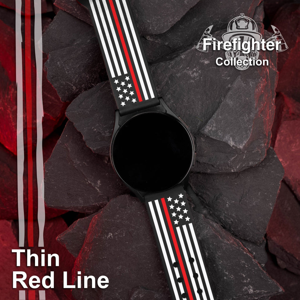 FireFighter First Responder HD Watchband for Samsung, Garmin, Fossil, and More for Samsung, Garmin, Fossil, and More - Wear with style