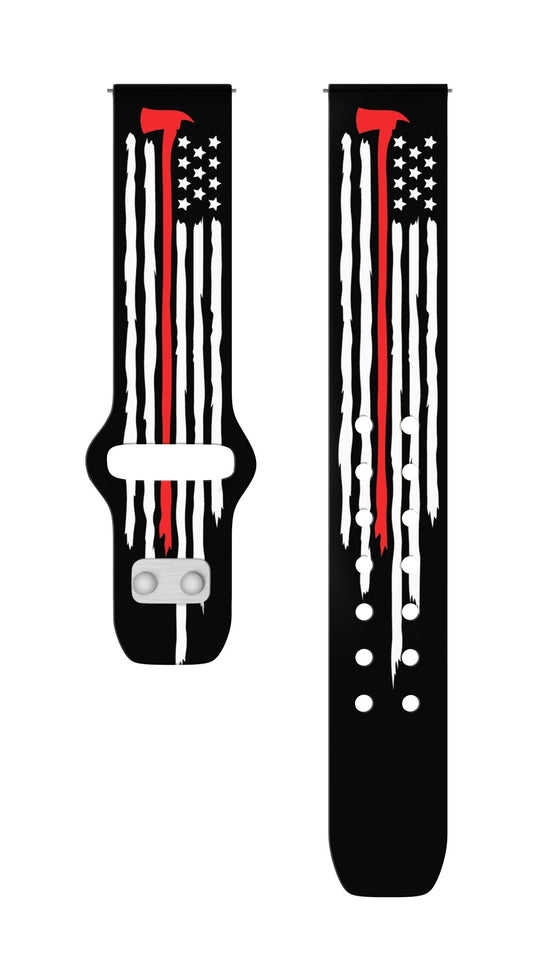 FireFighter First Responder HD Watchband for Samsung, Garmin, Fossil, and More for Samsung, Garmin, Fossil, and More - Wear with style