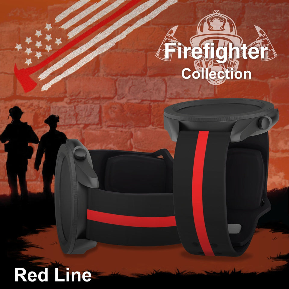 FireFighter First Responder HD Watchband for Samsung, Garmin, Fossil, and More for Samsung, Garmin, Fossil, and More - Wear with style