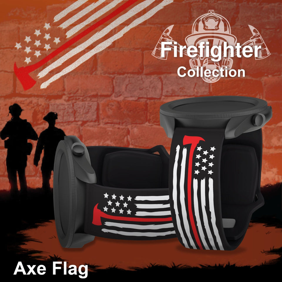 FireFighter First Responder HD Watchband for Samsung, Garmin, Fossil, and More for Samsung, Garmin, Fossil, and More - Wear with style
