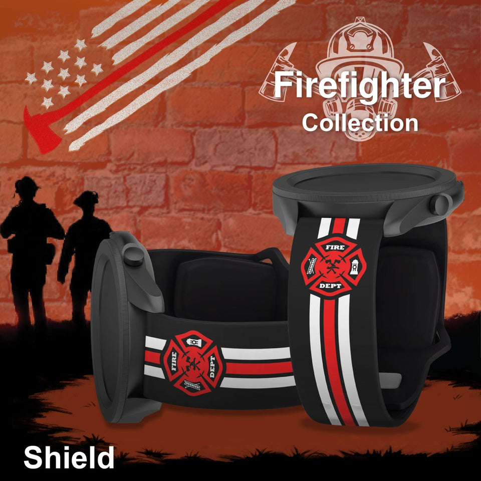 FireFighter First Responder HD Watchband for Samsung, Garmin, Fossil, and More for Samsung, Garmin, Fossil, and More - Wear with style