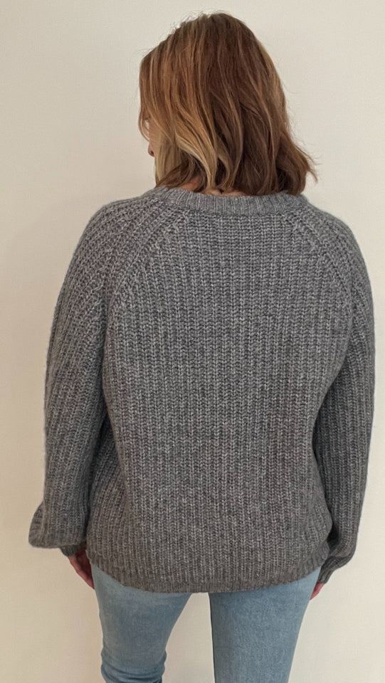 Fisherman Sweater-Heather Grey-Final Sale - Wear with style