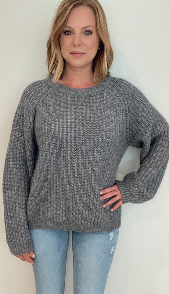 Fisherman Sweater-Heather Grey-Final Sale - Wear with style