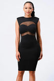 Fishnet Bodycon Midi Dress - Wear with style
