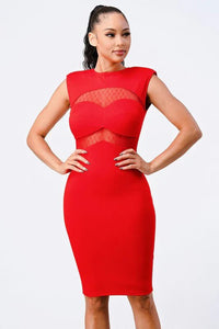 Fishnet Bodycon Midi Dress - Wear with style
