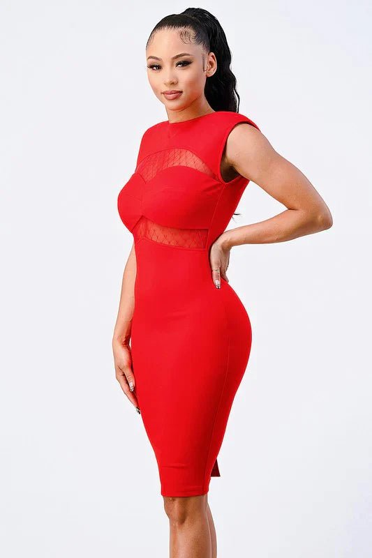Fishnet Bodycon Midi Dress - Wear with style