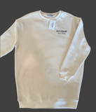 Fleece Oversized Sweatshirt Dress - Ivory - Wear with style