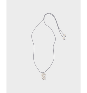 Floating Pearl Necklace Silver Cord - Wear with style