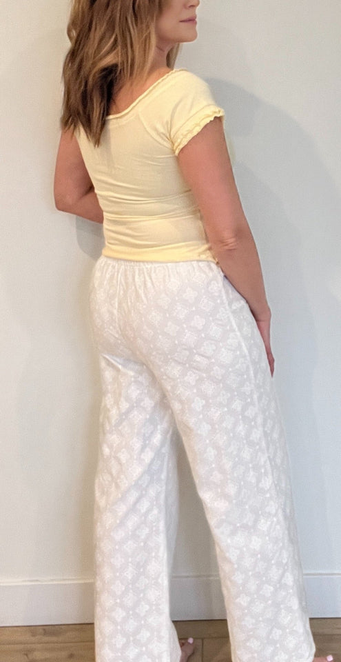 Flora Eyelet Pants-Final Sale - Wear with style