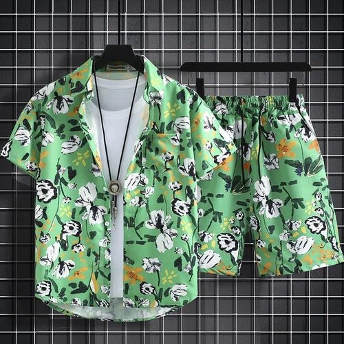 Floral Design men Beach short set - Wear with style