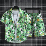 Floral Design men Beach short set - Wear with style