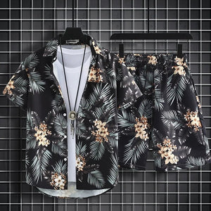 Floral Design men Beach short set - Wear with style