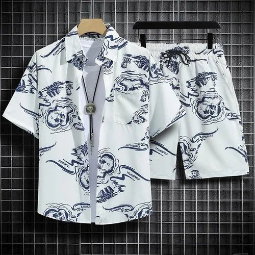 Floral Design men Beach short set - Wear with style