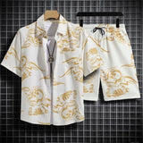 Floral Design men Beach short set - Wear with style
