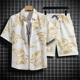 Floral Design men Beach short set - Wear with style