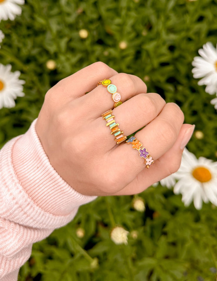 Floral Enamel Ring - Wear with style