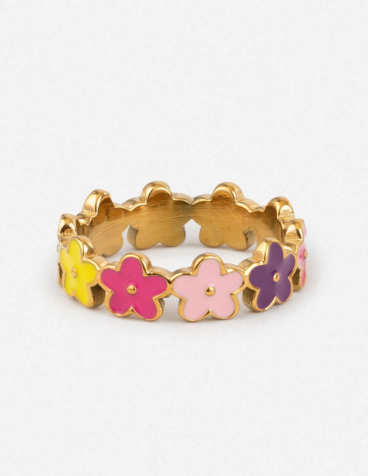 Floral Enamel Ring - Wear with style