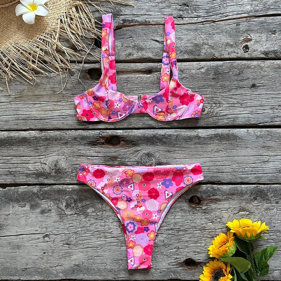Floral Funky two piece swimsuit - Wear with style