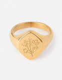 Floral Signet Ring - Wear with style