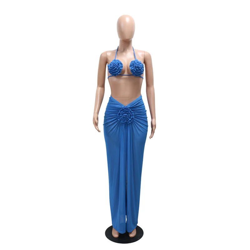 Flower pop three piece swimsuit - Wear with style