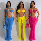 Flower pop three piece swimsuit - Wear with style