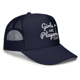 Girls Are Players, Too Embroidered Trucker Hat