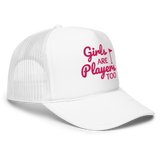 Girls Are Players, Too Embroidered Golf Trucker Hat