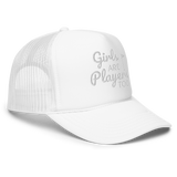 Girls Are Players, Too Embroidered Trucker Hat