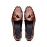 15-586-CGN FRANCO Italian Calfskin Tassel Loafer Cognac