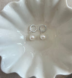 Freshwater Pearl Huggies - Silver - Wear with style