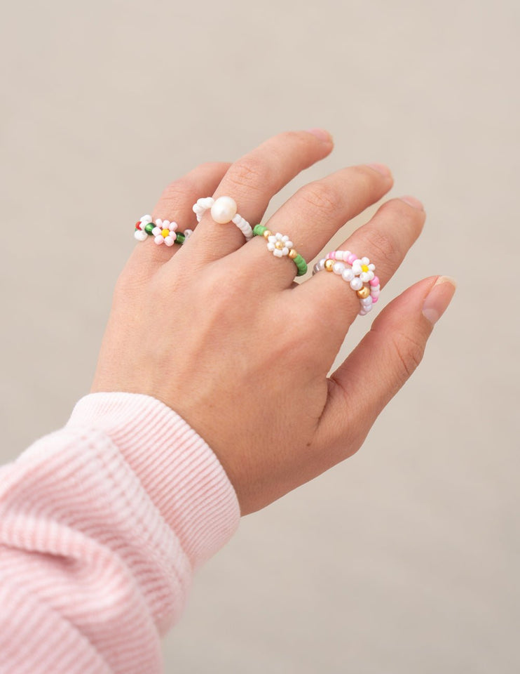 Garden Beaded Ring Set - Wear with style