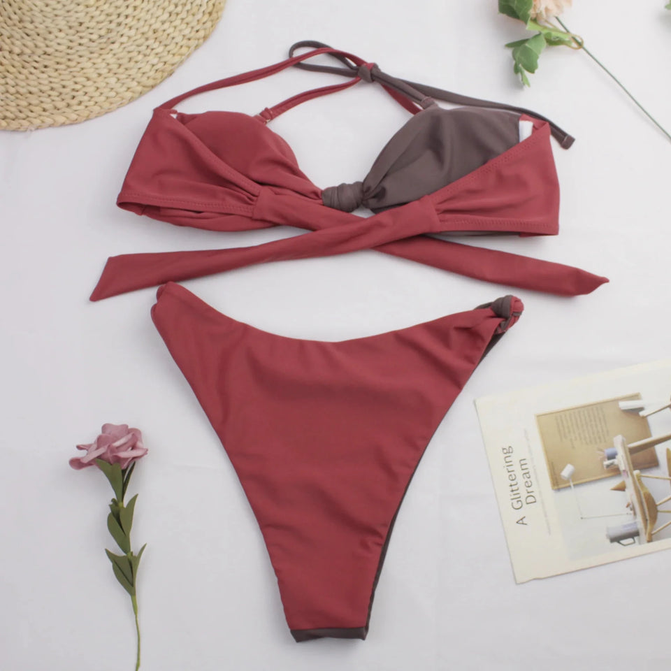 Geelal two piece two color swimsuit - Wear with style