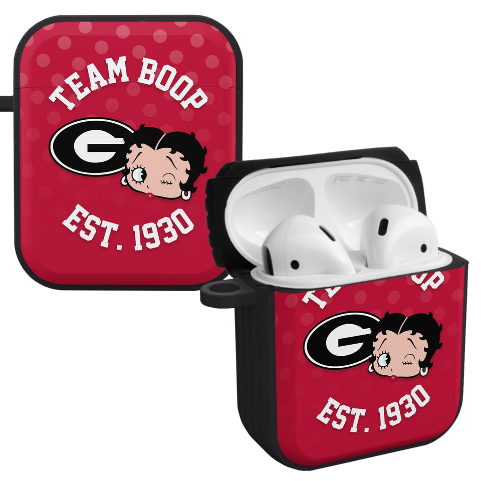 Georgia Bulldogs X Betty Boop HDX Apple AirPods Gen 1 & 2 Case Cover - Wear with style